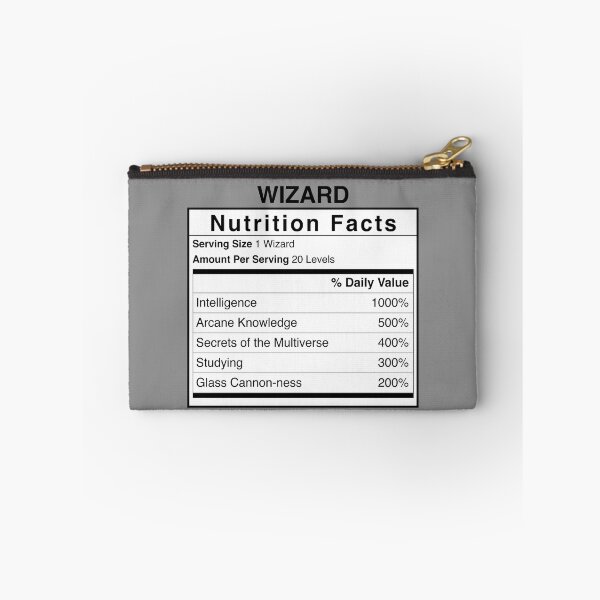 Item preview, D&D Wizard Nutrition Facts designed and sold by erincrnkdesign.