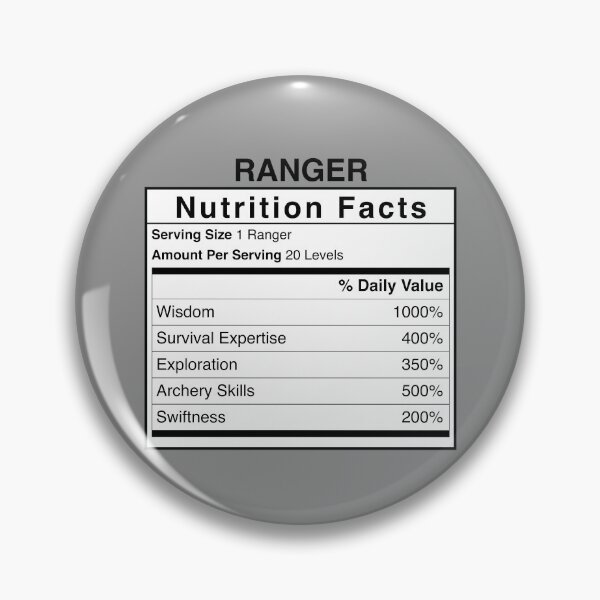 Item preview, D&D Ranger Nutrition Facts designed and sold by erincrnkdesign.