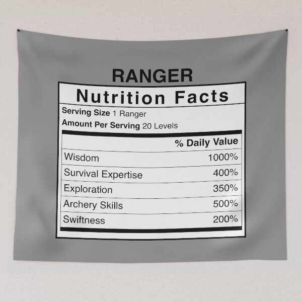 Item preview, D&D Ranger Nutrition Facts designed and sold by erincrnkdesign.