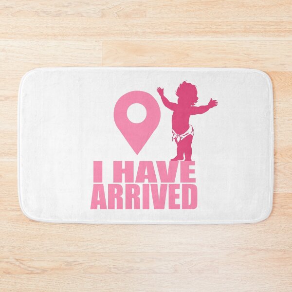 Item preview, I Have Arrived Baby Pink Location Marker designed and sold by The Tinker Man's Daughter.