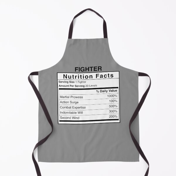 Item preview, D&D Fighter Nutrition Facts designed and sold by erincrnkdesign.
