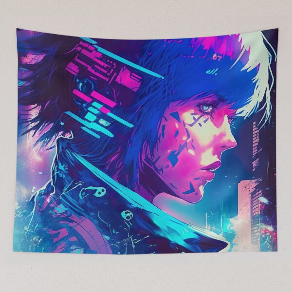 Item preview, Cyber Girl Cyber-Punk Woman Futuristic Portrait designed and sold by BlaqMarqet.
