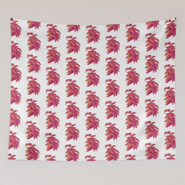 Item preview, Fern Lover | Deep Pink and Yellow Artwork |  designed and sold by VintagePlantJoy.