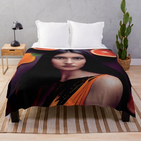 Item preview, a woman standing in front of a bunch of oranges designed and sold by DesignAtYO.