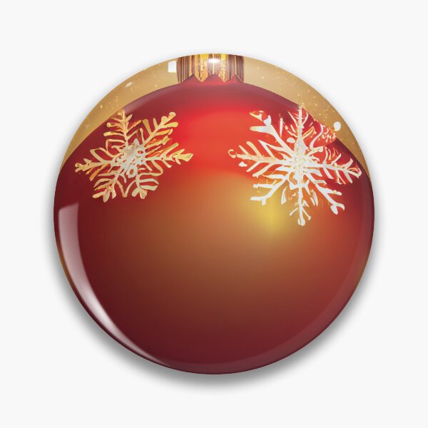 Item preview, a red christmas ornament with snowflakes on it designed and sold by DesignAtYO.