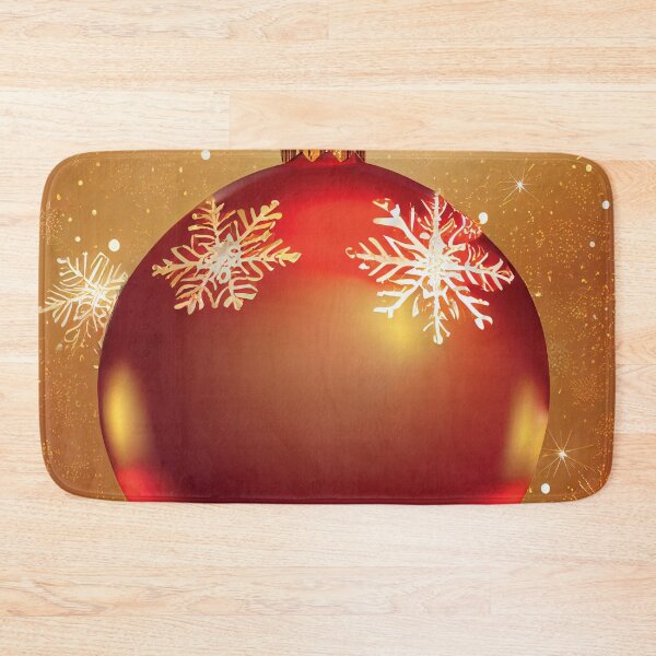 Item preview, a red christmas ornament with snowflakes on it designed and sold by DesignAtYO.