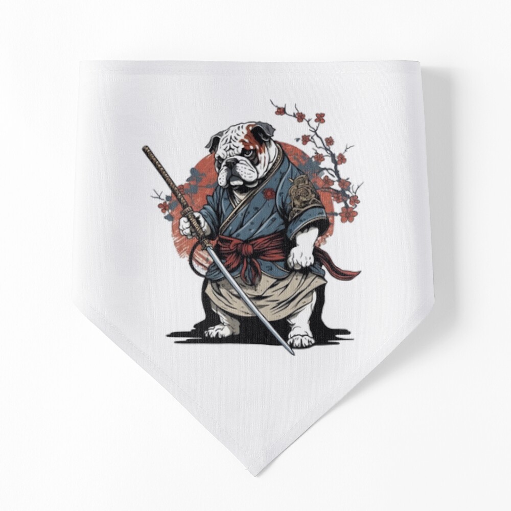 English Bulldog in Samurai Armor Dog