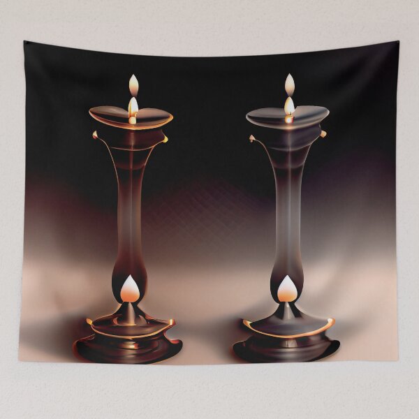Item preview, a couple of candles sitting on top of a table designed and sold by DesignAtYO.