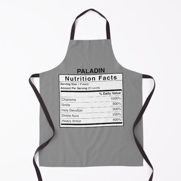 Item preview, D&D Paladin Nutrition Facts designed and sold by erincrnkdesign.
