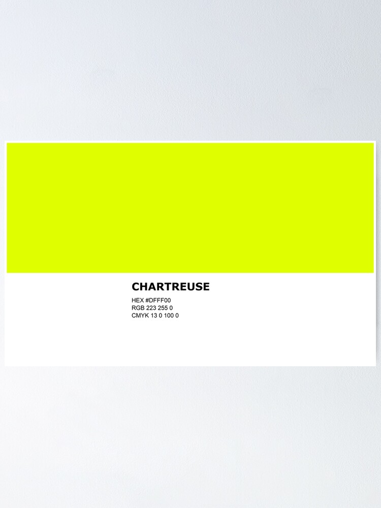 Chartreuse - Bright Yellow Green - Color Pantone Colour Design | Poster