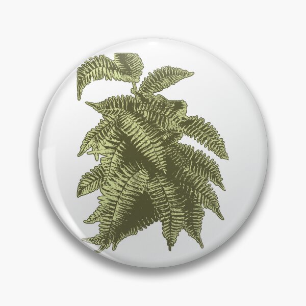 Item preview, Fern Lover | Pale Lime Yellow and Moss Green Artwork |  designed and sold by VintagePlantJoy.