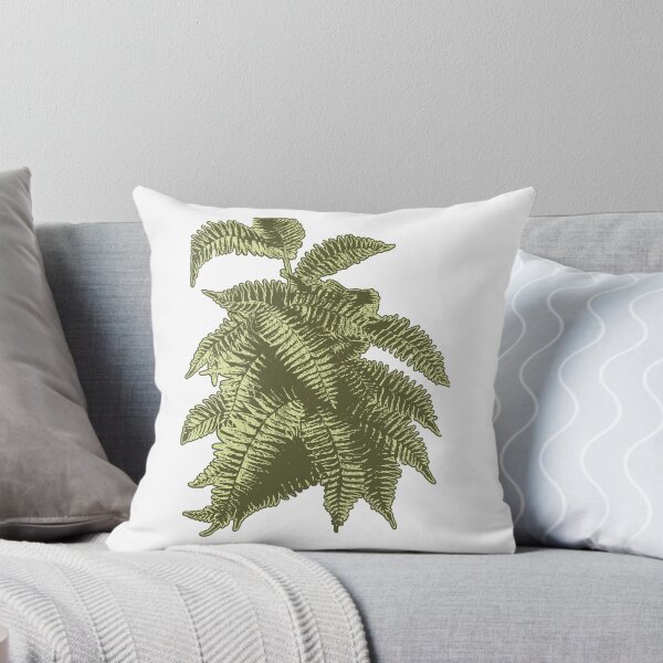 Item preview, Fern Lover | Pale Lime Yellow and Moss Green Artwork |  designed and sold by VintagePlantJoy.