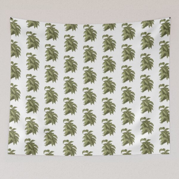 Item preview, Fern Lover | Pale Lime Yellow and Moss Green Artwork |  designed and sold by VintagePlantJoy.