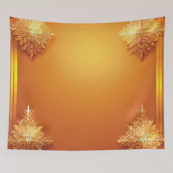 Item preview, a golden background with snowflakes on it designed and sold by DesignAtYO.