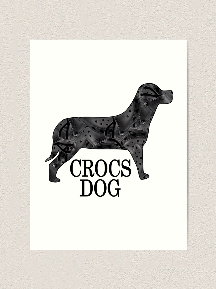 dog print crocs
