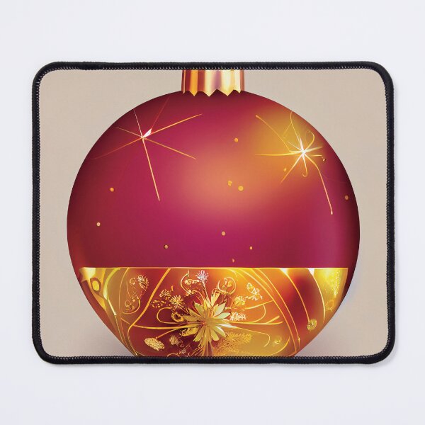 Item preview, a red christmas ornament with gold decorations designed and sold by DesignAtYO.