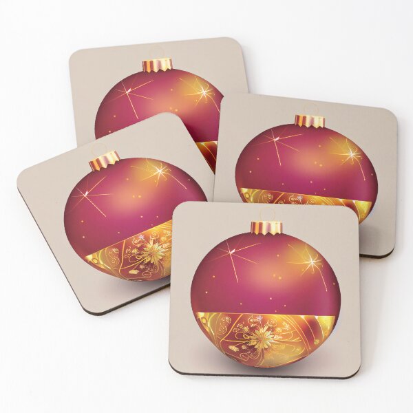 Item preview, a red christmas ornament with gold decorations designed and sold by DesignAtYO.