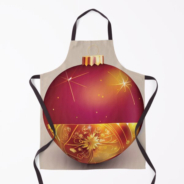 Item preview, a red christmas ornament with gold decorations designed and sold by DesignAtYO.