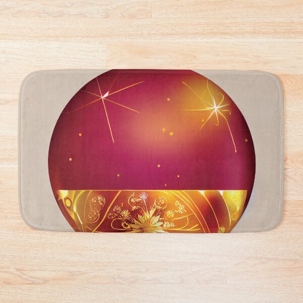Item preview, a red christmas ornament with gold decorations designed and sold by DesignAtYO.