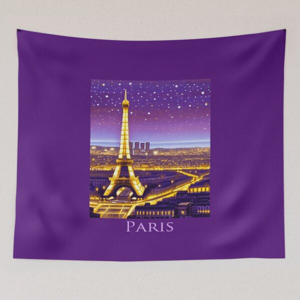 Item preview, Paris Under a Purple Starry Sky designed and sold by Marymarice.