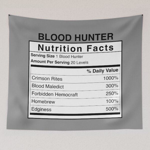 Item preview, D&D Blood Hunter Nutrition Facts designed and sold by erincrnkdesign.