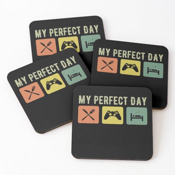 Item preview, My Perfect Day Video Games Eat Sleep Gaming Repeat Funny Gaming Memes designed and sold by ArabCorner.