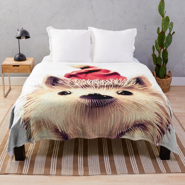 Item preview, a drawing of a hedgehog wearing a santa hat designed and sold by DesignAtYO.