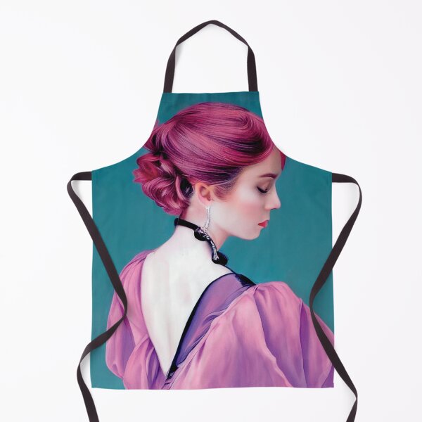 Item preview, a painting of a woman with pink hair designed and sold by DesignAtYO.