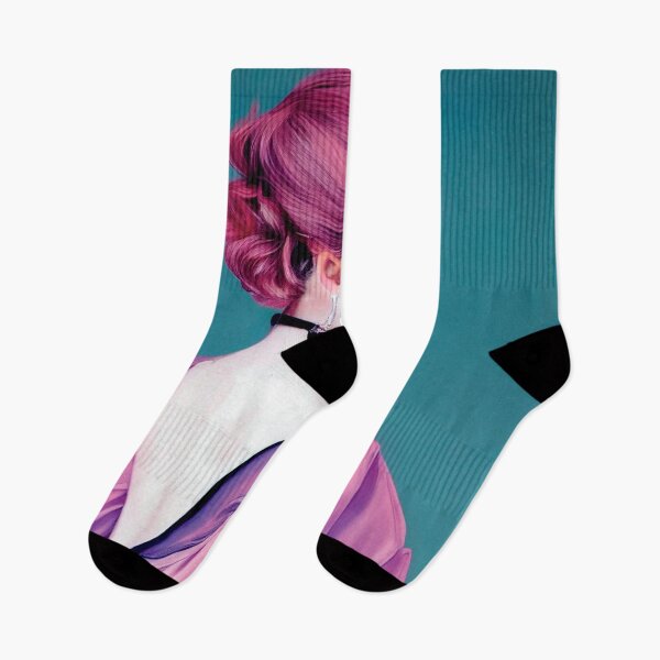 Item preview, a painting of a woman with pink hair designed and sold by DesignAtYO.