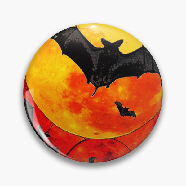 Item preview, HALLOWEEN BATS RED-YELLOW ABSTRACT ART   designed and sold by sharlesart.