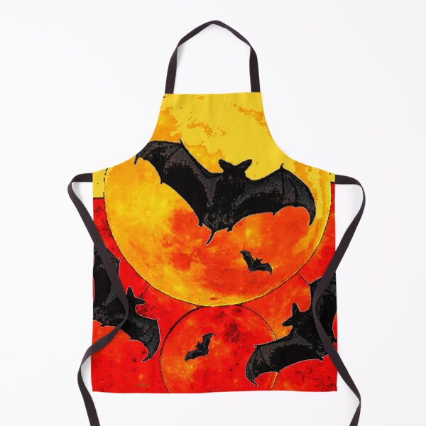 Item preview, HALLOWEEN BATS RED-YELLOW ABSTRACT ART designed and sold by sharlesart.