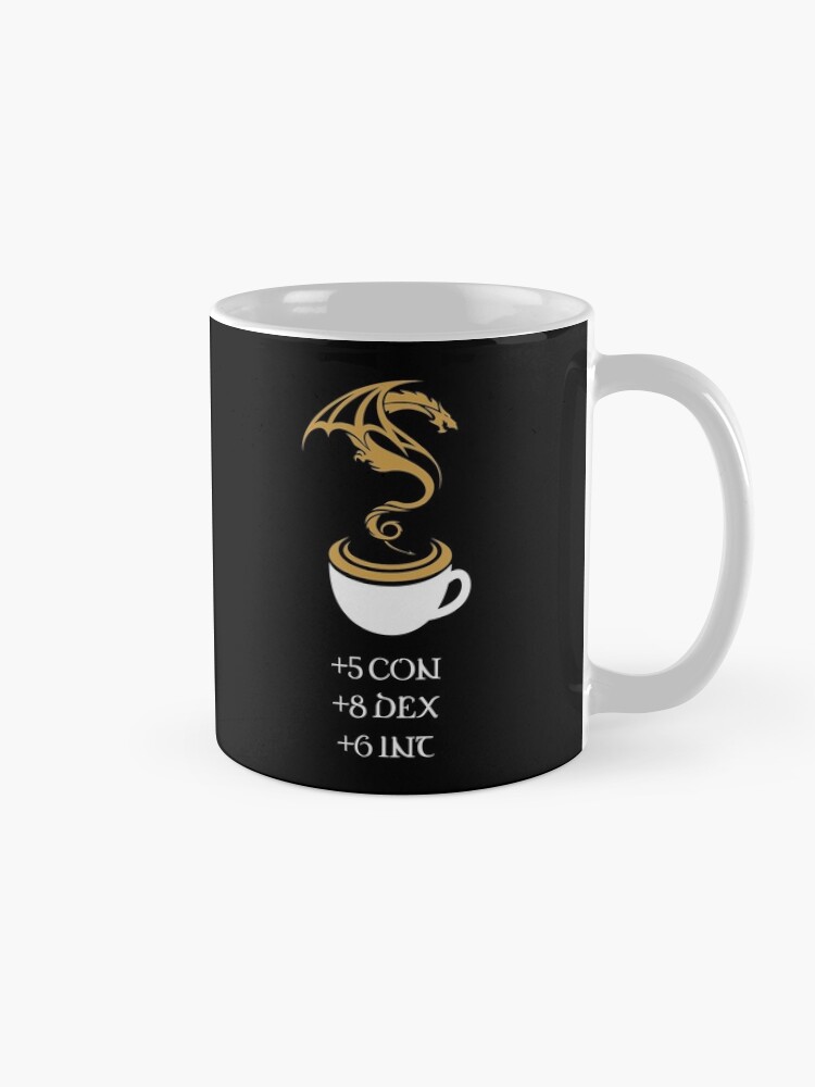 Alternate view of Coffee Stats Tabletop RPG Addict Mug