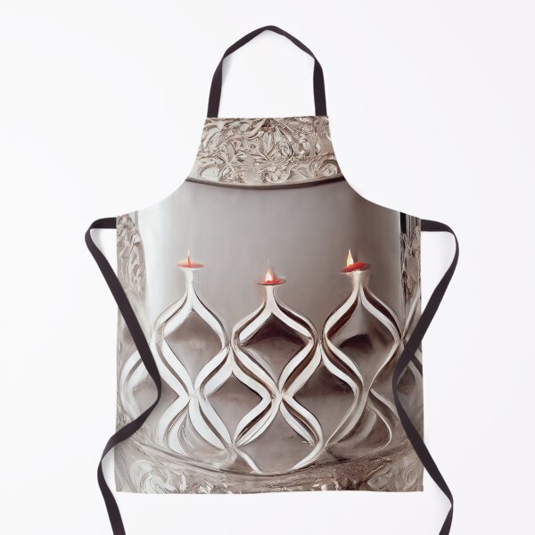 Item preview, a glass candle holder with three candles in it designed and sold by DesignAtYO.