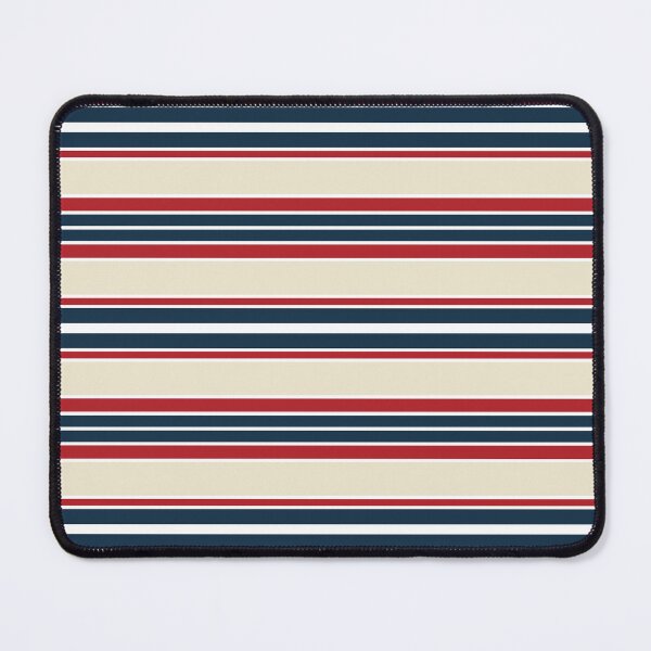 Item preview, Horizontal navy stripes design - red and beige designed and sold by BattaAnastasia.