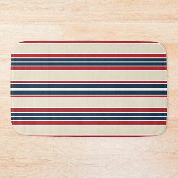 Item preview, Horizontal navy stripes design - red and beige designed and sold by BattaAnastasia.