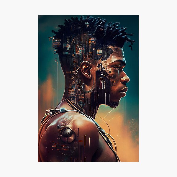 Aperçu de l'œuvre Oeuvre Afrofuturisme créée et vendue par MidJourneymen.