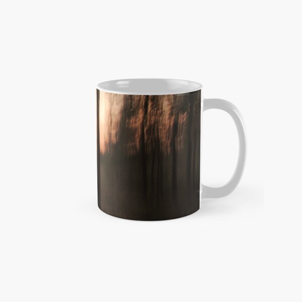 A forest with a fairy-tale red sky Classic Mug