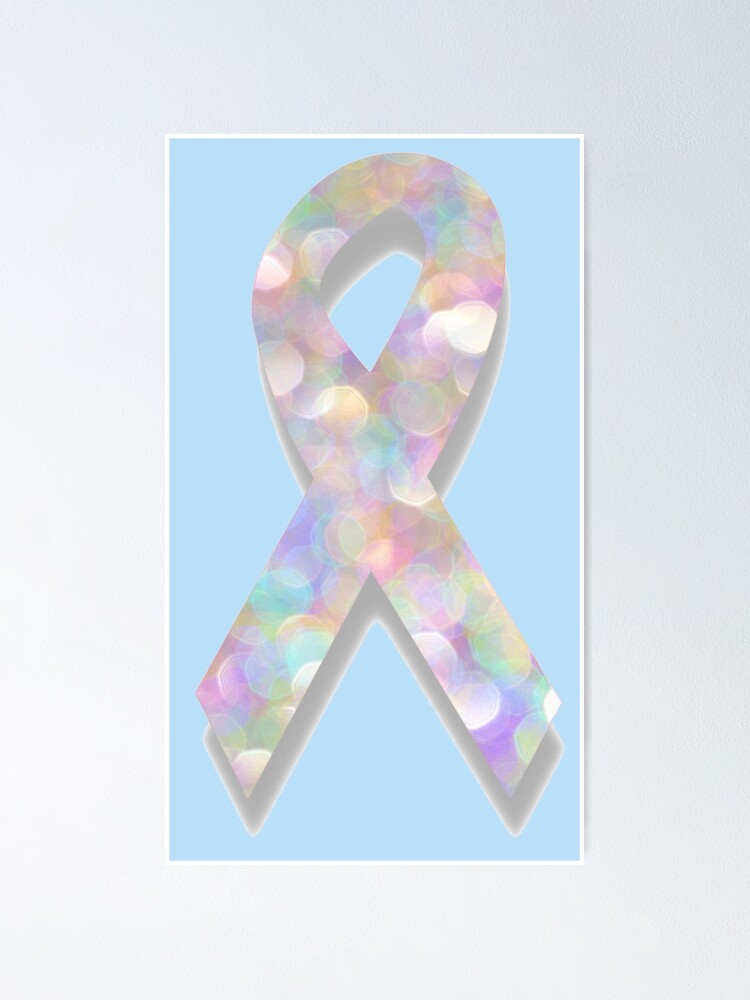 &ldquo;pearl lung cancer ribbon&rdquo; Poster by gossiprag | Redbubble