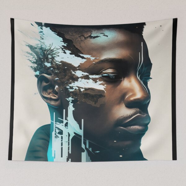 Item preview, Afrocentric Double Exposure designed and sold by MidJourneymen.