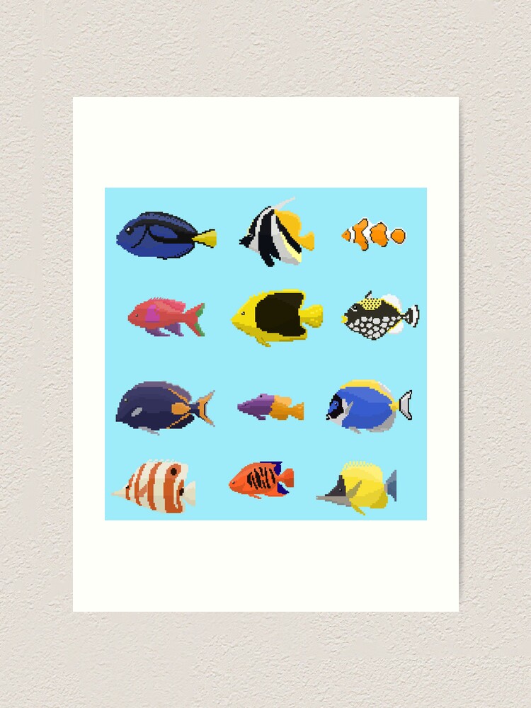 Pixel Largemouth Bass | Framed Art Print