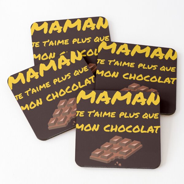 Aperçu de l'œuvre Maman je t'aime plus que mon chocolat créée et vendue par vystekimages.