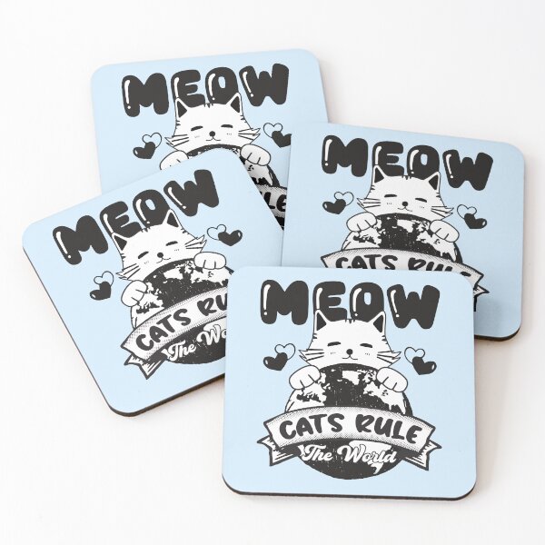 Item preview, Cats rule the world - funny cat quotes designed and sold by VichallanStudio.