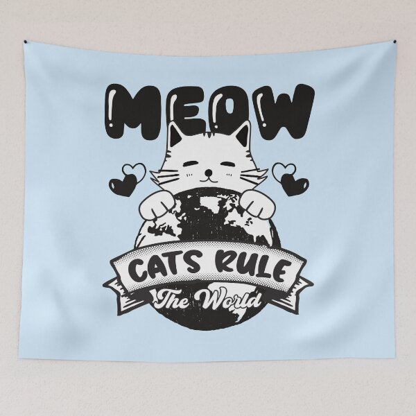 Item preview, Cats rule the world - funny cat quotes designed and sold by VichallanStudio.