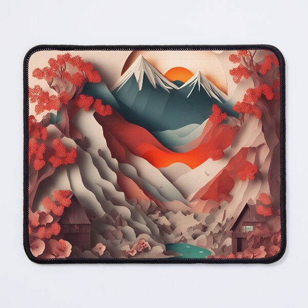 Item preview, Mountain Flowers in Paper art style designed and sold by FormFinder.