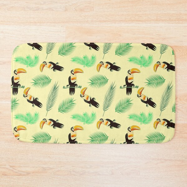 Item preview, Tropical seamless pattern with toucan bird and palm tree designed and sold by CutieBlue.
