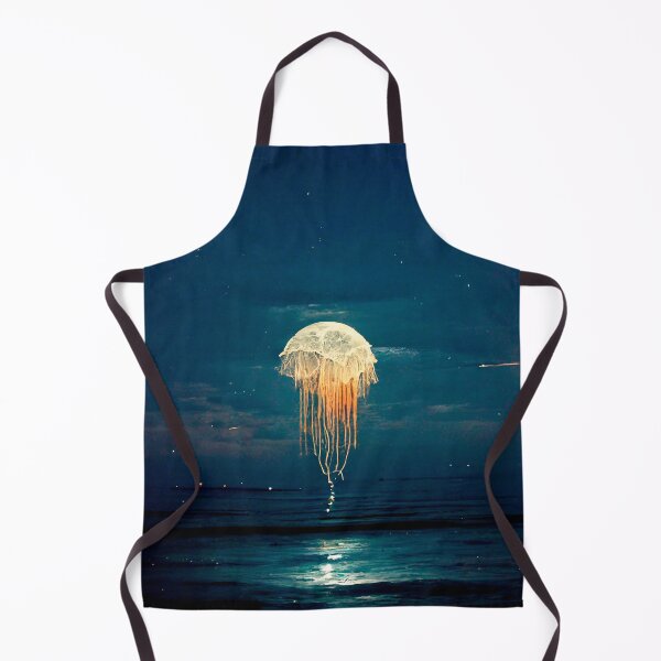 Item preview, Enchanted jellyfish, flying above the ocean on a beautiful evening designed and sold by Signe Ulstrup.