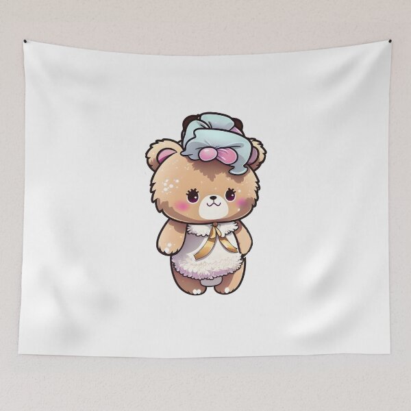 Item preview, Little female bear wearing a hat  designed and sold by IKrakenArts.