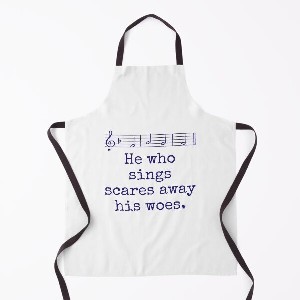 Item preview, He Who Sings Scares Away His Woes - Music Quote designed and sold by CrankyOldDude.