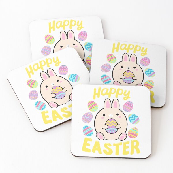 Item preview, Happy Easter Day Cute Easter bunny holding an egg  designed and sold by Yarafantasyart.
