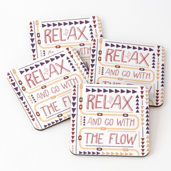 Item preview, Just relax and go with the flow - white, navy, red, gold designed and sold by Arubi-Art.